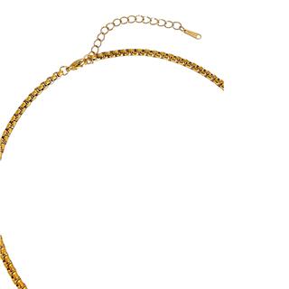 Steel Box Chain Evil Eye Necklace