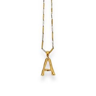 Steel Bone Letter Necklace
