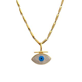 S.Steel Nazar Touch Necklace