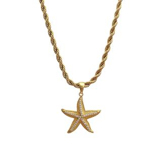 Çelik Taşlı Star Kolye