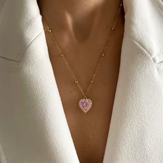 Zircon Heart Necklace
