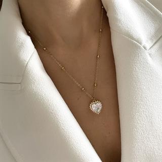 Zircon Heart Necklace