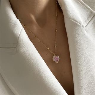 Zircon Heart Necklace