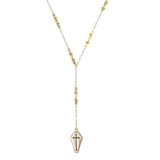 Luxe Pearl Cross Necklace