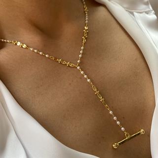 Luxe Pearl Y Necklace