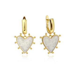 Enameled Heart Earring(Pick a color)