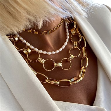 Handmade Hammered Chain Necklace