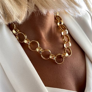 Handmade Hammered Chain Necklace