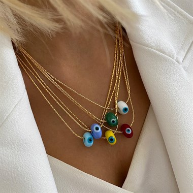 Snake Chain Evil Eye Necklace