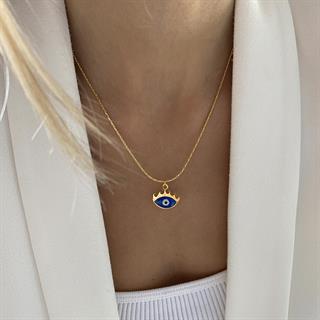 Enameled Eye Necklace