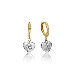 Zircon Minimal Eye of the Heart Earring