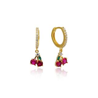 Zircon Minimal Cherry Earring