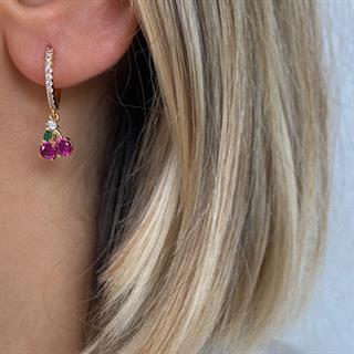 Zircon Minimal Cherry Earring