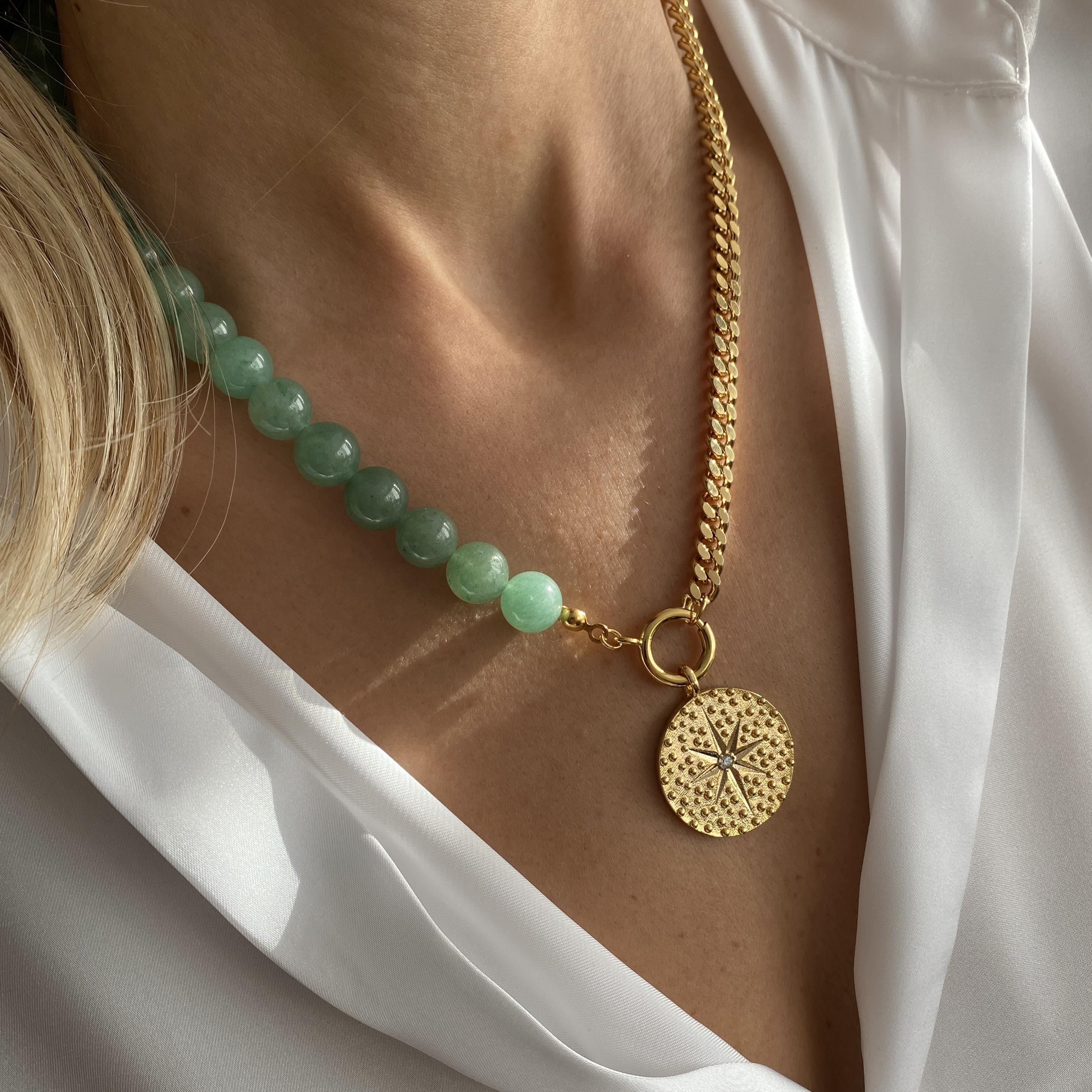 Aventurine North Star Kolye