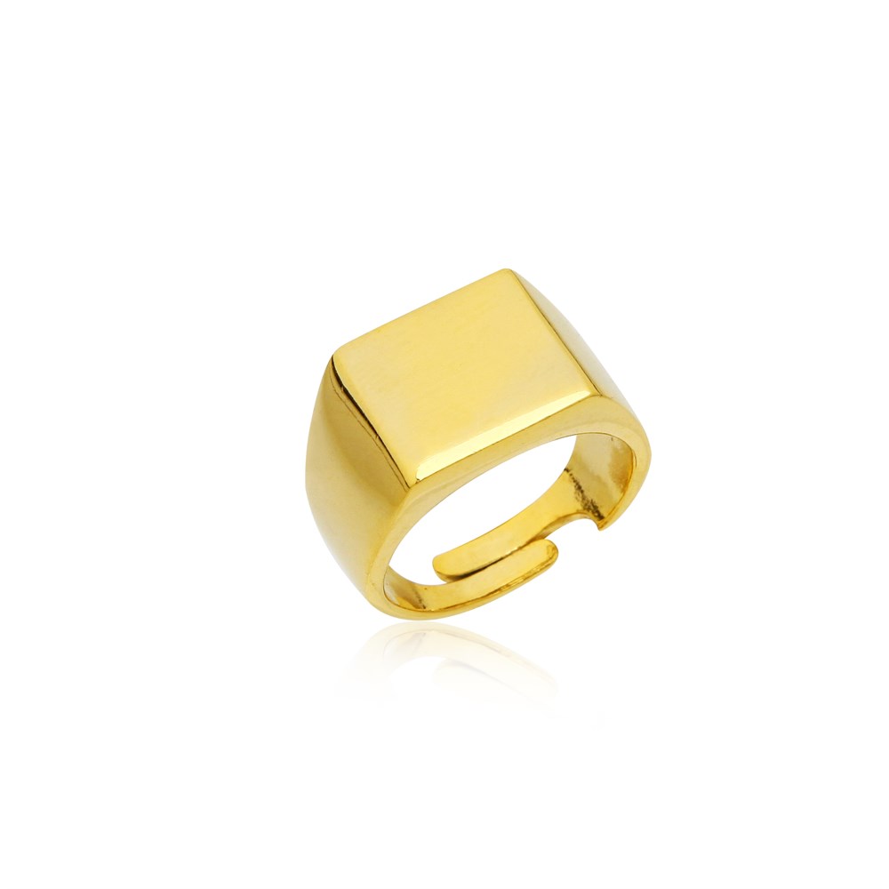 Basic Square Plaka Yüzük