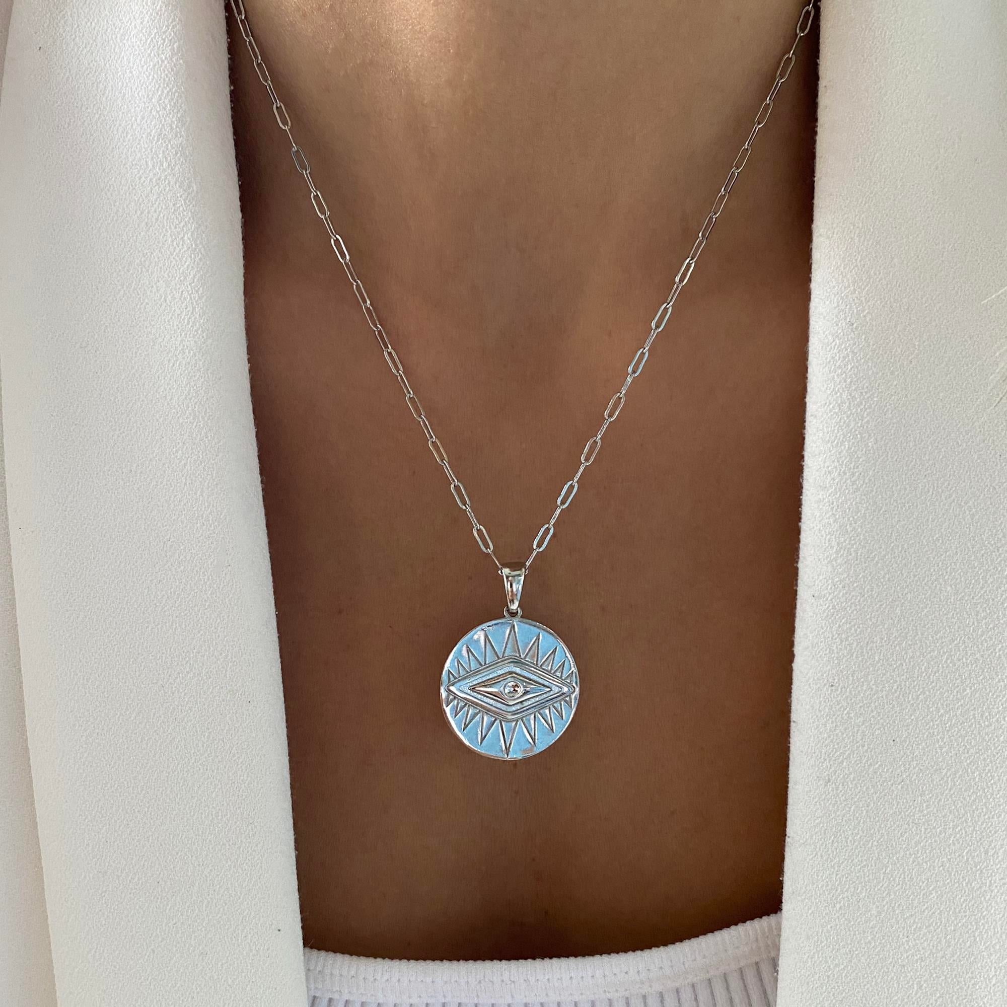 Basic Zincir Plaka Göz Kolye