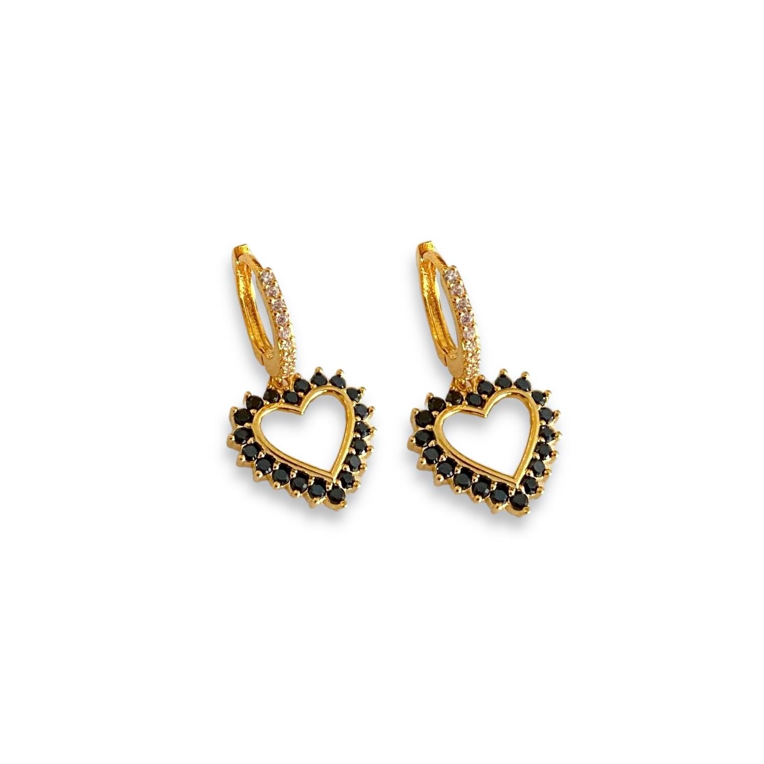 Black Heart Earring