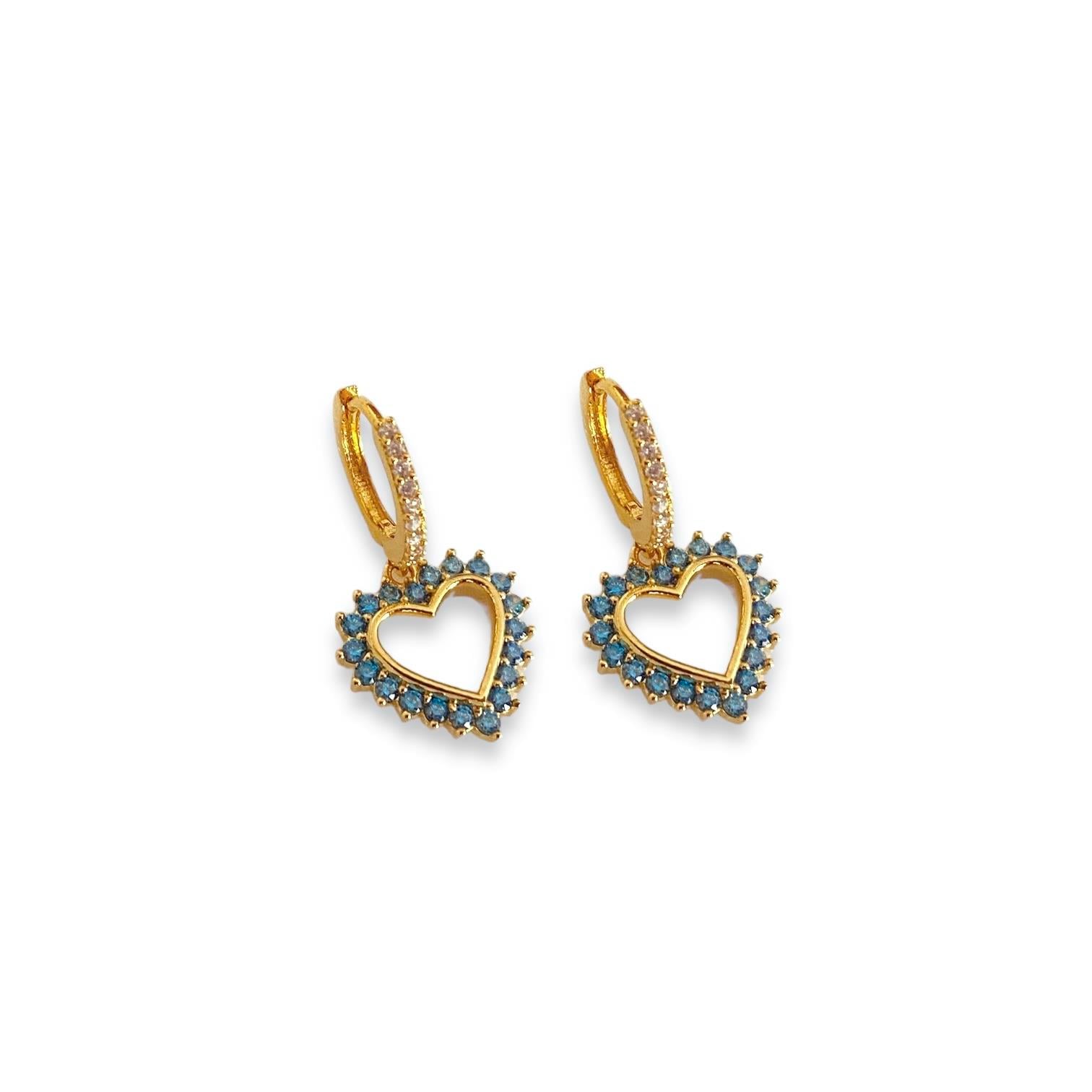 Blue Heart Earring