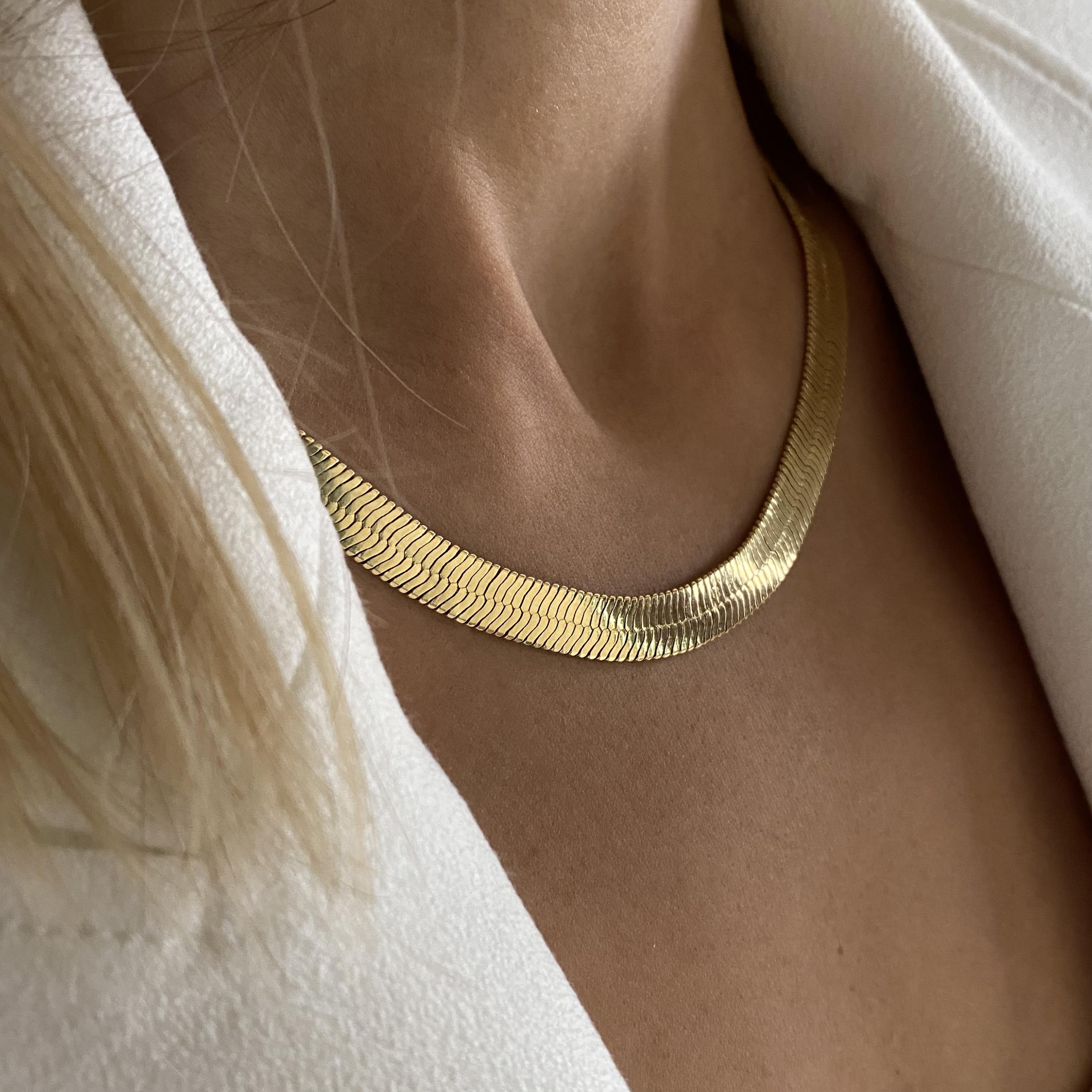 Bold Herringbone Chain Kolye