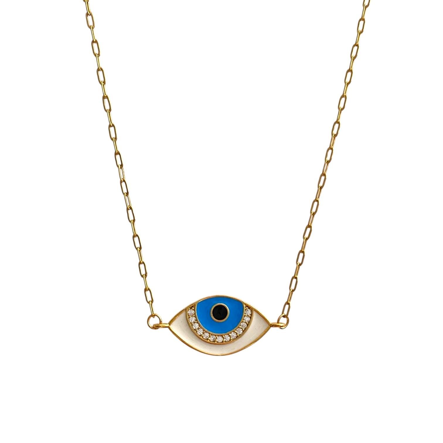 Çelik Basic Zincir Mineli Göz Kolye