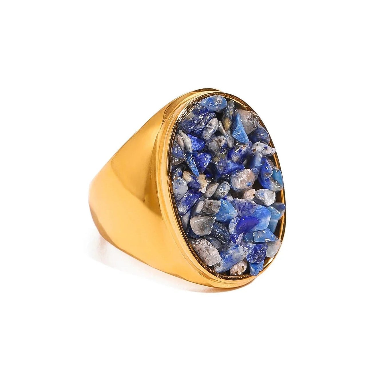 Çelik Deep&Blue Yüzük