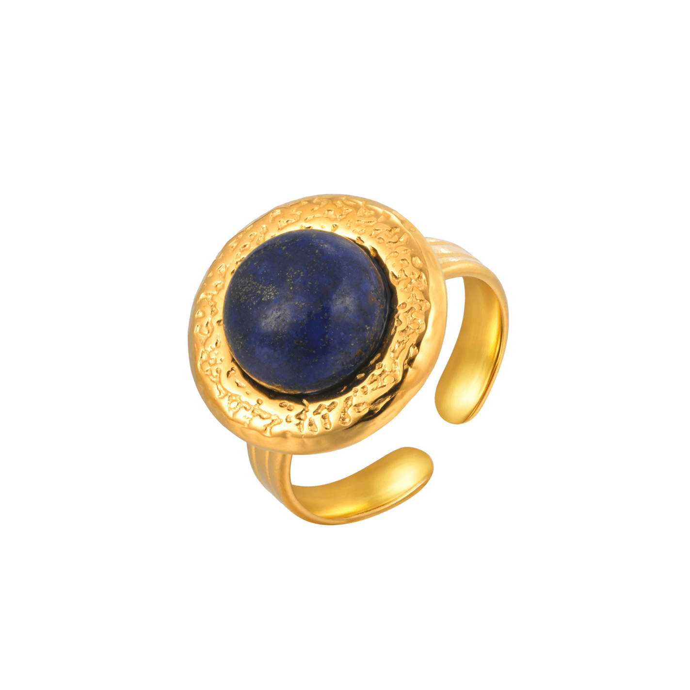 Çelik Lapis Lazuli Yüzük