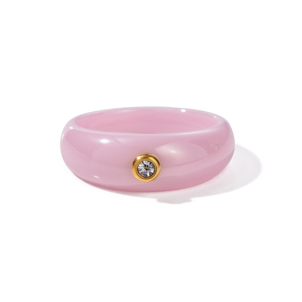 Çelik Pink Love Yüzük