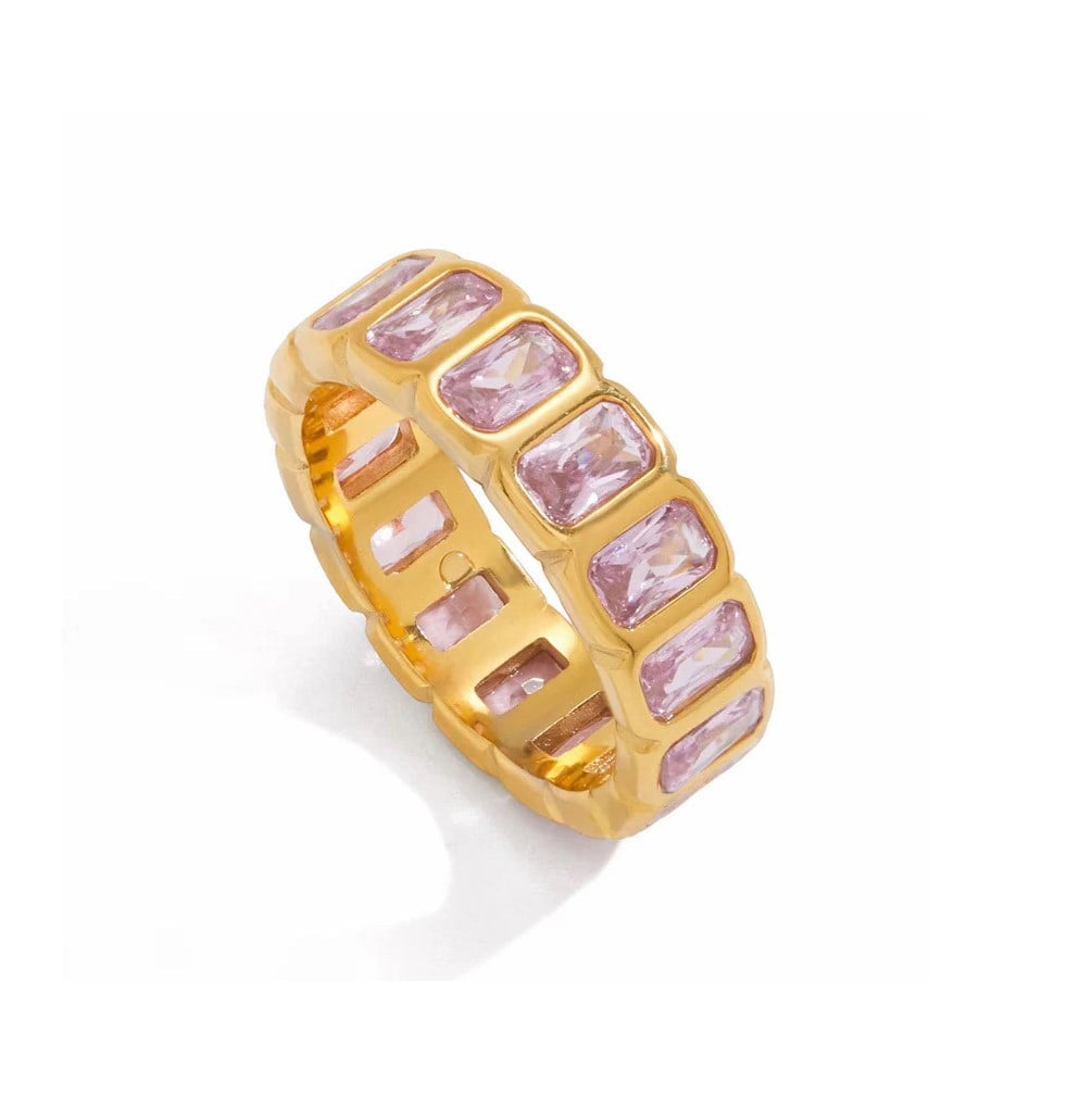 Çelik Pink Treasure Yüzük