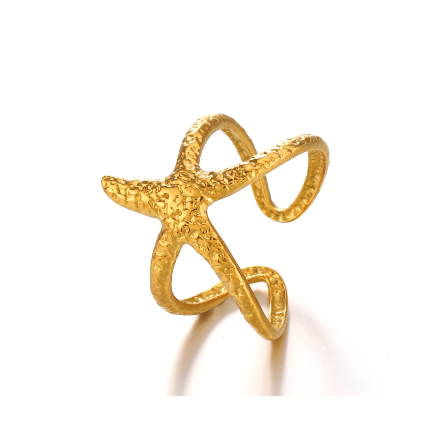 Çelik Starfish Yüzük