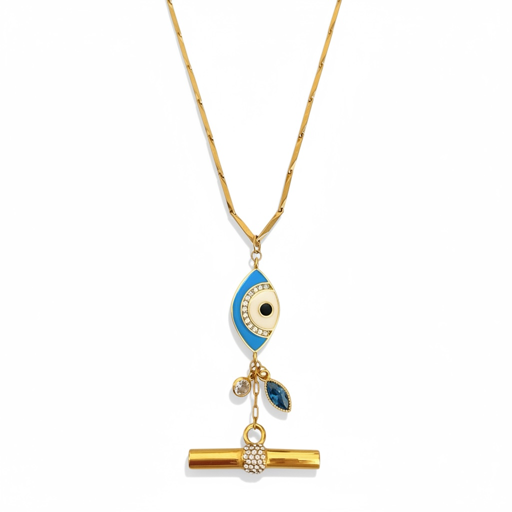 Çelik Talisman Kolye   I   Uzun Kolye