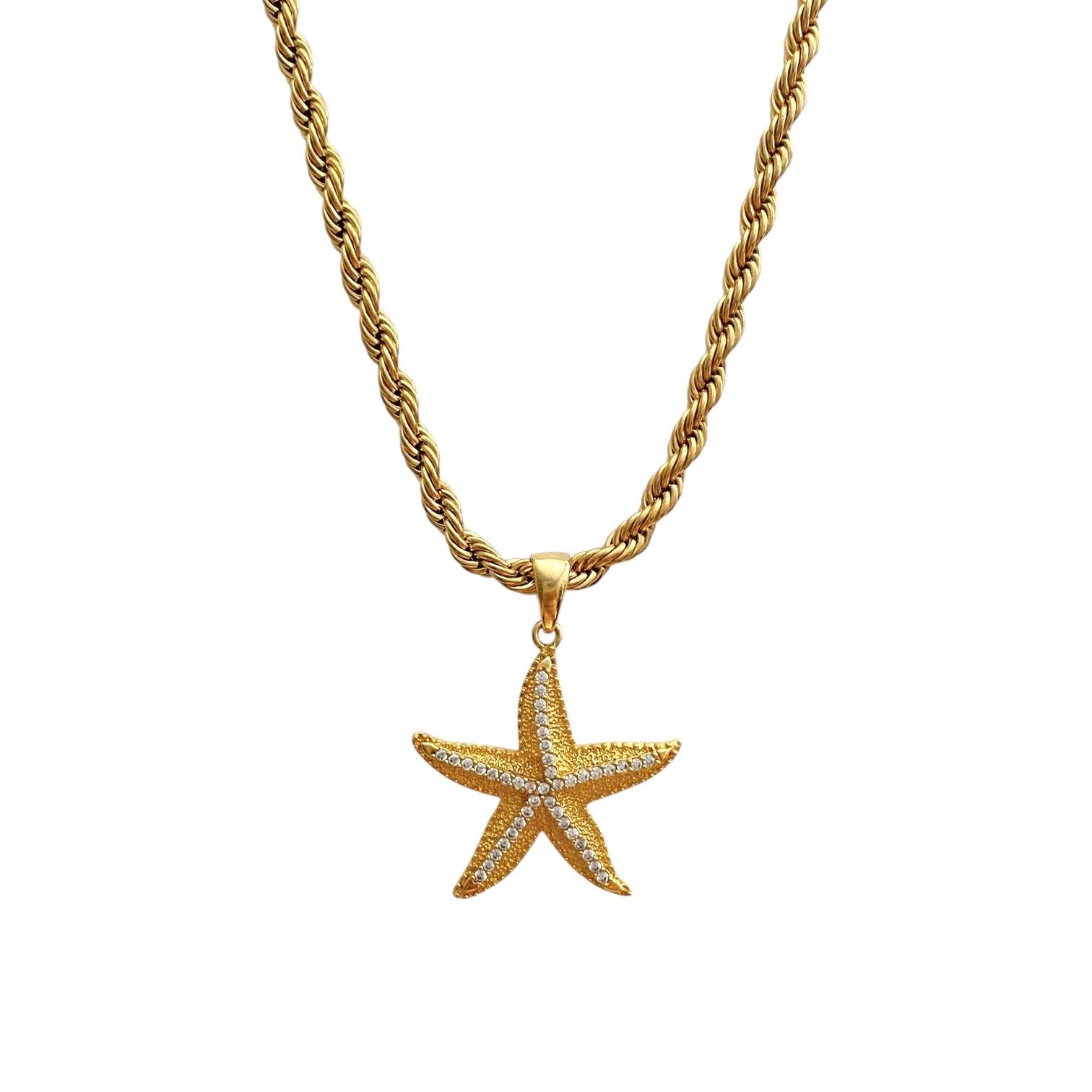 Çelik Taşlı Star Kolye