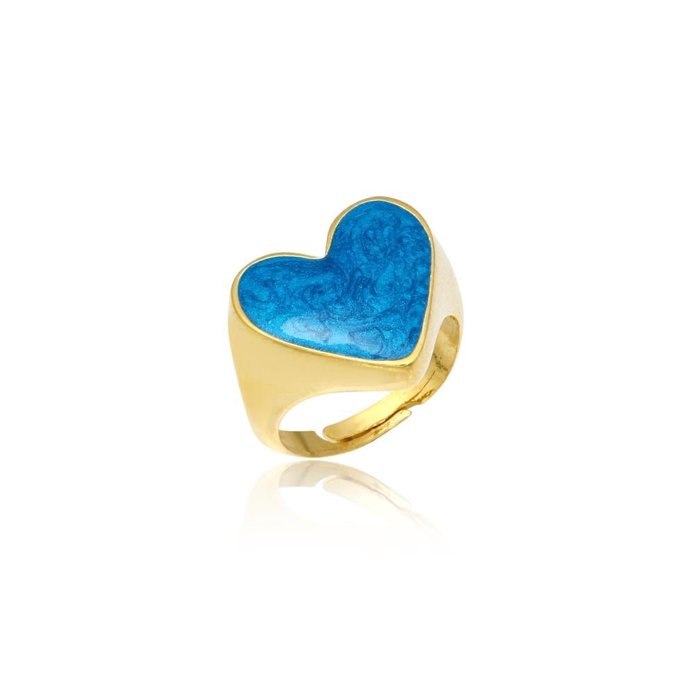 Enameled Heart Ring