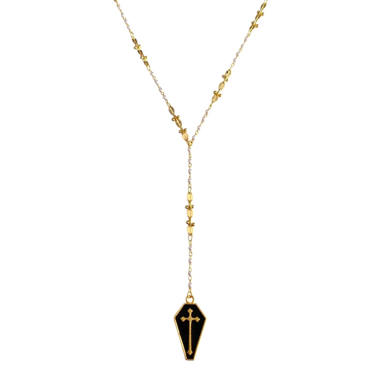 Luxe Pearl Cross Kolye