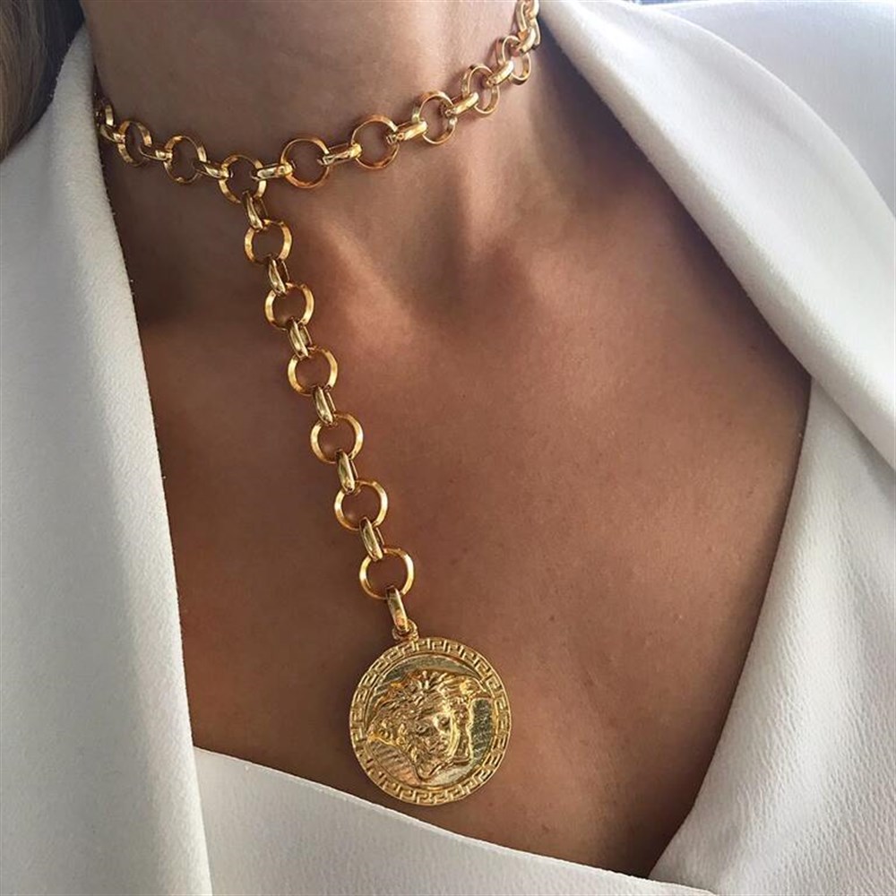 Özel Tasarım Florria Chain Medusa Choker