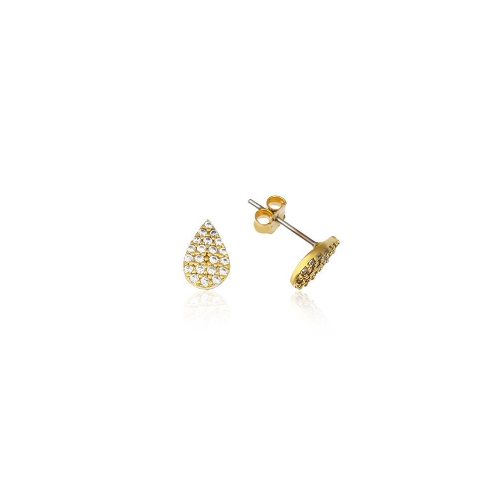 Zircon Minimal Drop Earring