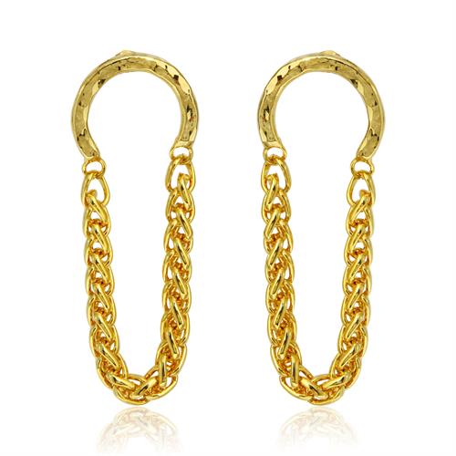 Rope Chain Vintage Hammered Earring