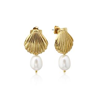 Baroque Pearl Shell Earring