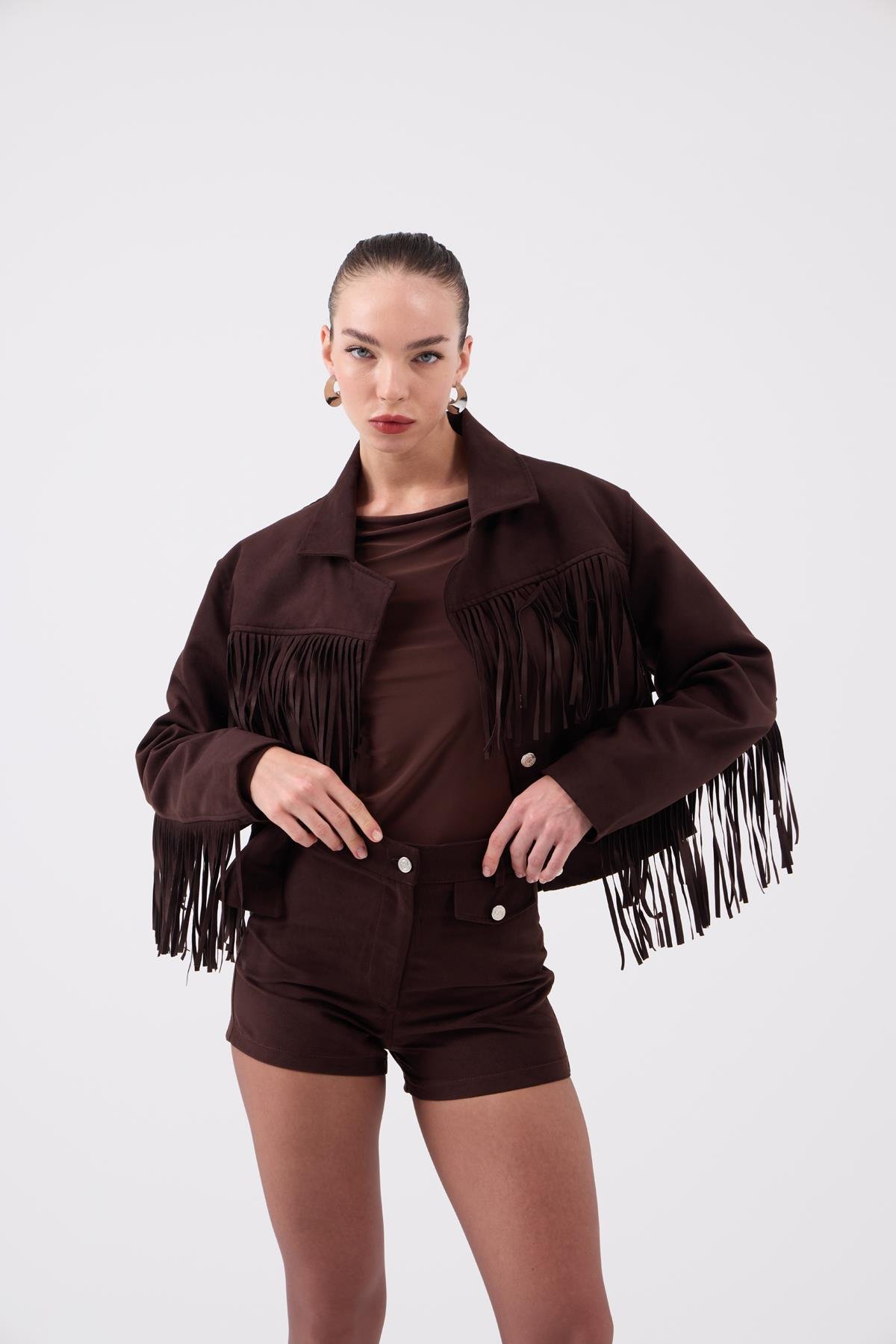 Valeri Suede Jacket Brown