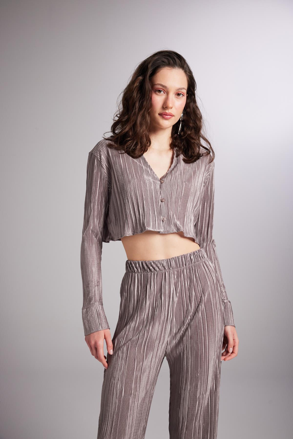 Comfy Crop Shirt Mink