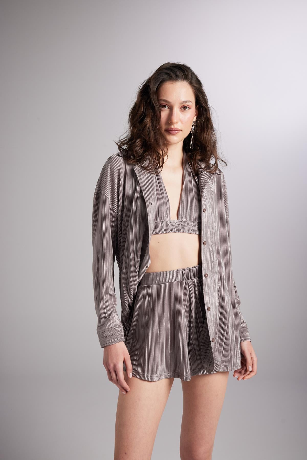 Comfy Oversize Shirt Mink