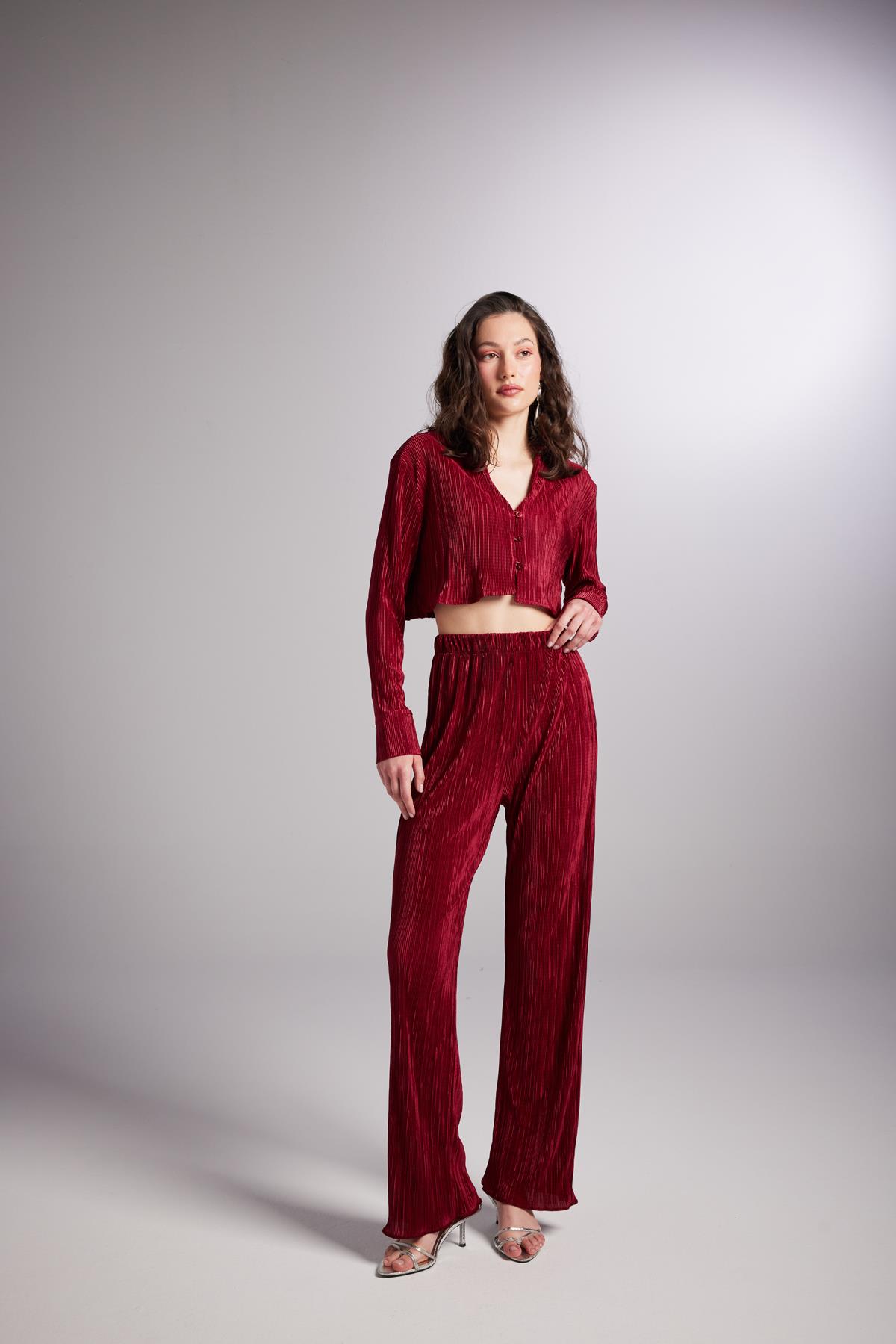 Comfy Trousers Claret Red