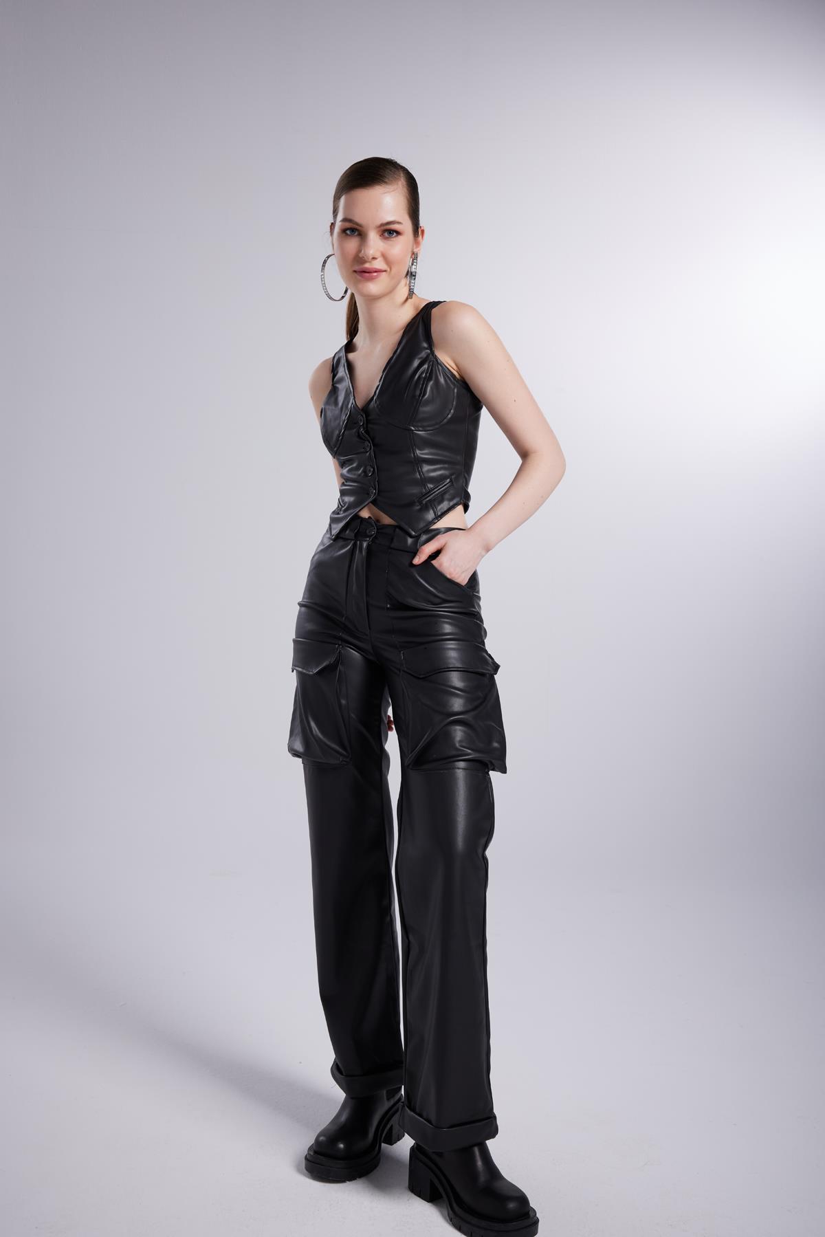 Hera Leather Trousers Black