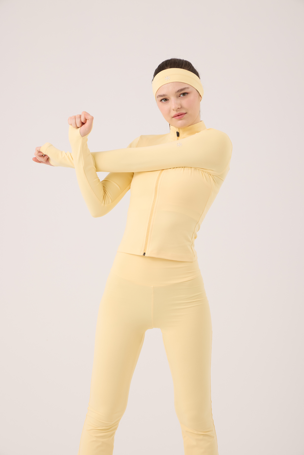 Parmak Detaylı Fermuarlı Fabiola Ceket Sarı