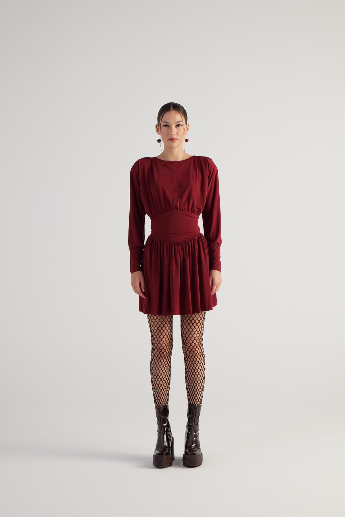 Jade Dress Burgundy