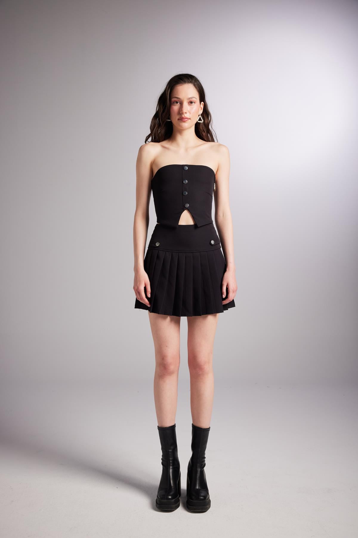 Devon Shorts Skirt Black