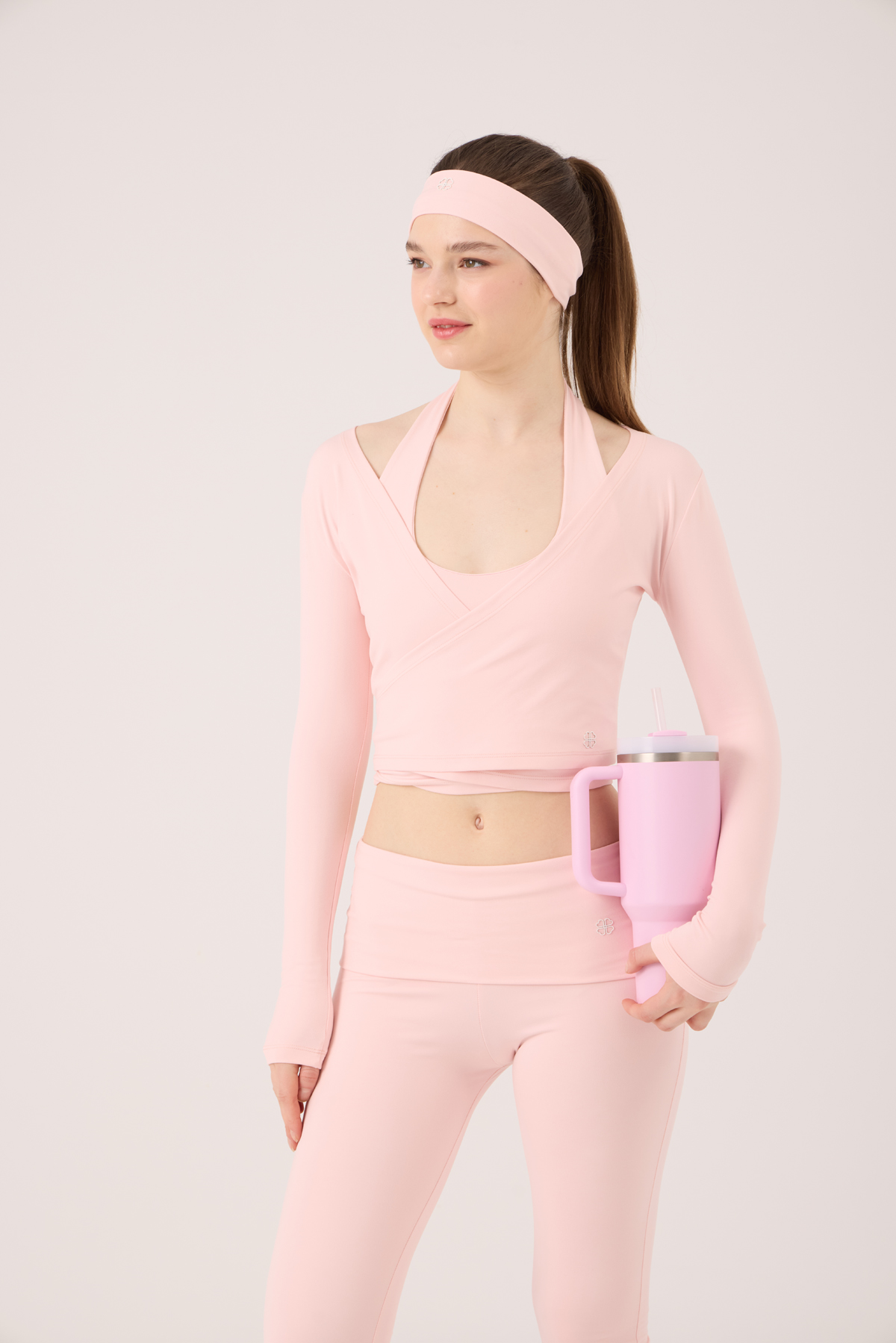 Ellen Bolero with Tie-Up Crop Cut, Pink