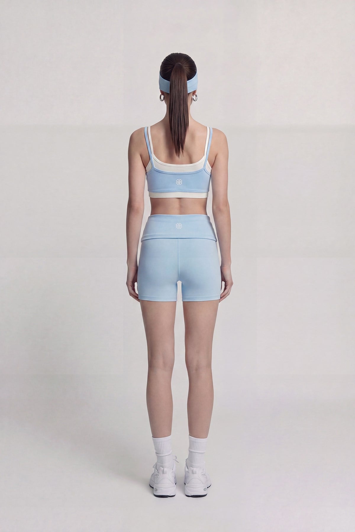 Blue Mini Kacie Shorts with Waistband