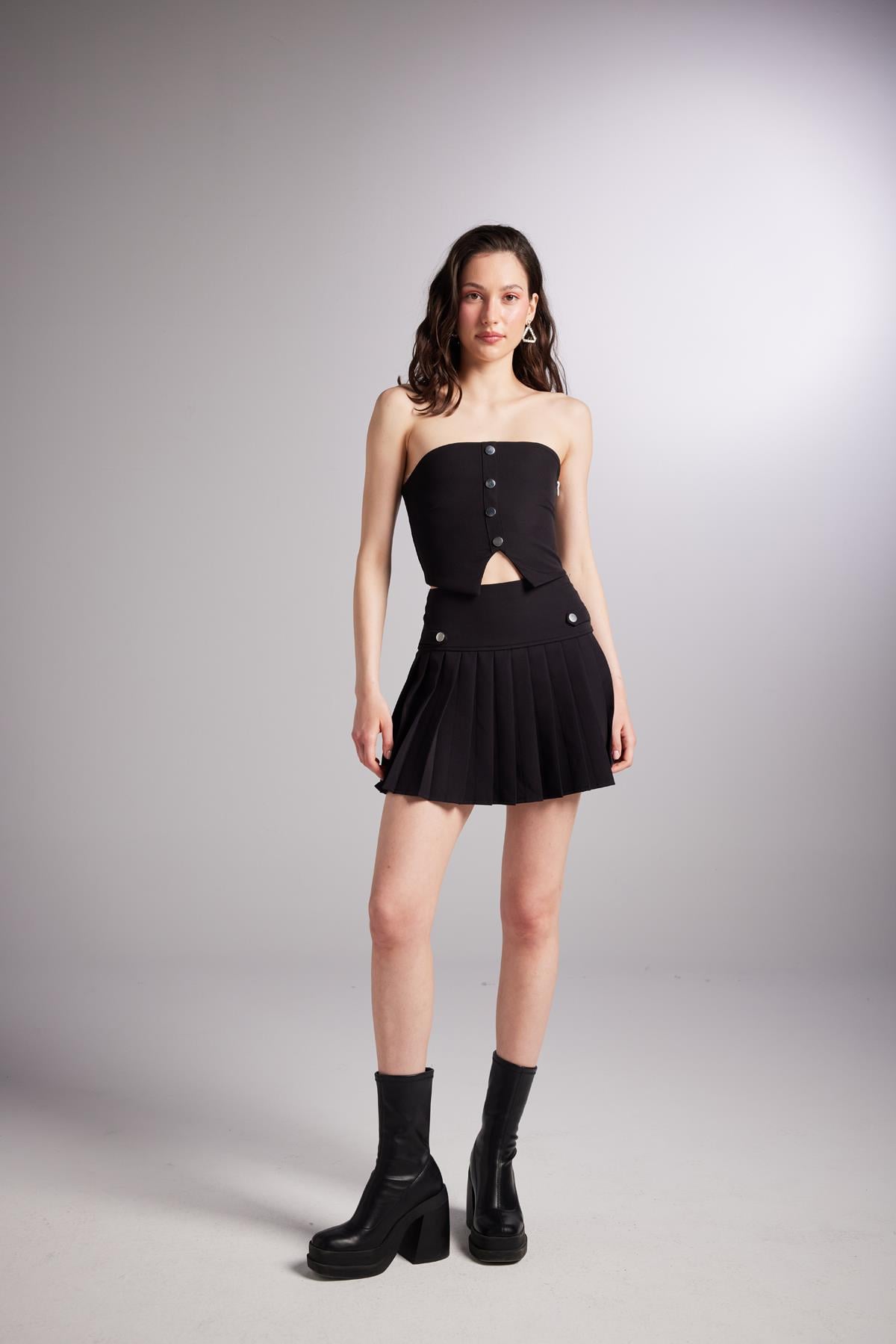 Devon Shorts Skirt Black