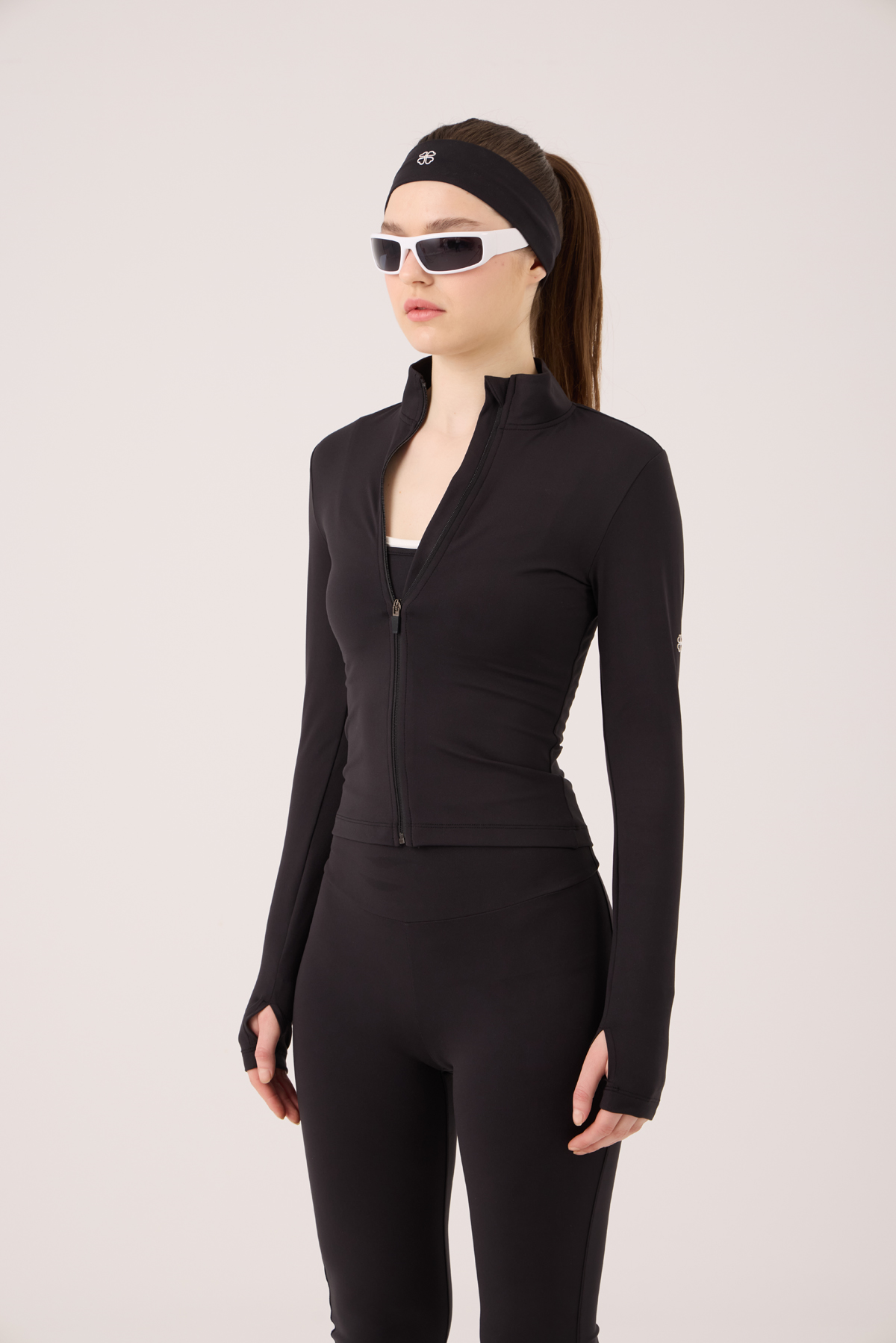 Parmak Detaylı Fermuarlı Fabiola Ceket Siyah