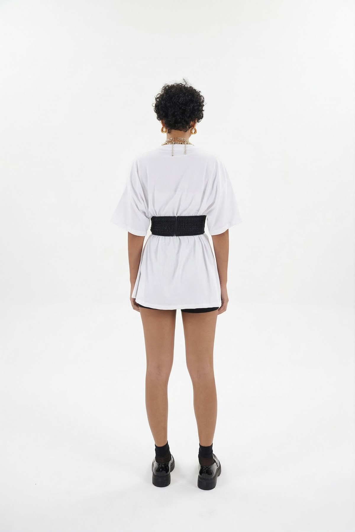 Arkası Gipeli Satin Korse Siyah